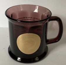 US MARINE CORP 12 oz Mug Hymm Gold Seal Purple Amber Clear Cup Made in USA picture