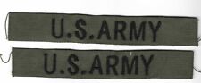 Vintage US Army OD Cloth Pocket Tape  Patches X2 picture