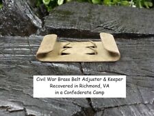 Old Rare Vintage Antique Civil War Relic Confederate Brass Belt Adjuster Keeper picture