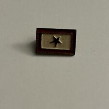 Vintage Military Bar Pin Red White Blue Enamel Star picture