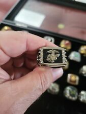 US MARINE CORPS  USMC  RING  SIZE 11  GOLD PLATED. SAMPLE RING picture