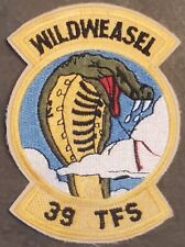 VINTAGE USAF 39th TACTICAL FIGHTER TRAINING WILD WEASEL SQUADRON PATCH COLOR ORG picture