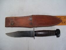 WWII H. Boker & Co. USN Navy Fixed Blade Knife with a CASE - XX Leather Sheath picture