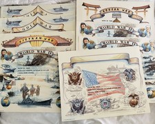 Military Honor Certificate Lot WWII Korea Vietnam Gulf War US Naval Institute