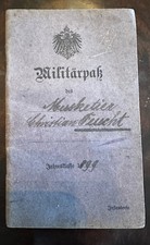 WWI Imperial German Army Military Pass Siegfried Willi Hans Rutz Western Front