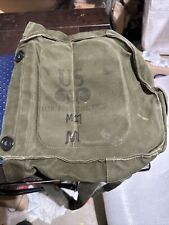 Vintage US Army M17 Gas Protective Mask Carrier Bag picture