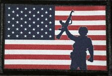 USA Flag Wolverines  Morale Patch Tactical ARMY Hook Military USA Red Dawn picture