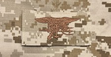 US Navy Special Warfare Badge w/ Hook Desert NWU Type II SEAL Trident USN