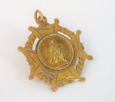 ANTIQUE 1919 9K YELLOW GOLD 1ST DIVISION ARTILLERY MILITARY MEDAL BOOLAROO WWI picture