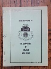 1973 Defense Intel School The Components of Strategic Intelligence Booklet picture