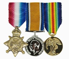 World War One Replica Medals Trio - Miniatures - In Presentation Box