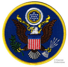 GREAT SEAL OF UNITED STATES iron-on PATCH embroidered EAGLE US USA EMBLEM BLUE picture