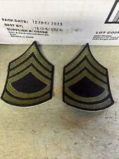Kore War Era US Army Sergeant First Class SFC Enlisted Rank Patch Pair  picture
