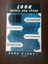 WWII 2 SIDED CARD : LOOK BEFORE YOU SLEEP & GROW YOUR OWN FOOD & CULTIVATE LAND picture