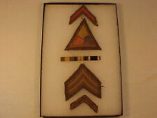 ORIG'L,RARE,VG+ WWII Tank Corps Insignia Lot Inc. Triangle, Rank, Ribbons, Etc. picture