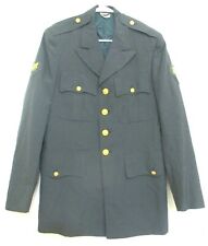 US Military Army Green Coat Dress Wool Blazer 38 L Jacket Uniform Men's  picture