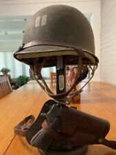 WWII US M2 Paratrooper Helmet, Hawley Liner, Model 1911 .45 repros & M-7 Holster picture