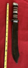 WW2 THEATER KNIFE - 14” WITH 9.5” BLADE - HANDMADE- ESTATE SALE. picture
