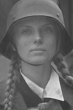 young girl defender of Berlin WW2 Photo Glossy 4*6 in W034 picture
