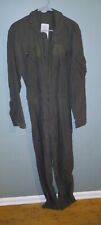 US Military CWU-27/P Flyers Coveralls 38L Flight Suit Sage Green Aviator Pilot picture