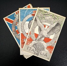Lot 3 WWI Allied Propaganda Postcards Italy France England Matteucci