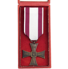 5161 WW2 POLISH EXILE CROSS OF VALOR 1920 ORDER POLAND