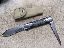 WW2 US Navy Survival Knife Pilot W/ Case 2 Blade for  USAAF C1 Vest Also picture