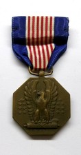 VINTAGE Soldier's Medal with Sewn Slotted Brooch with Great Patina