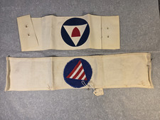 WWII Civil Defense Armband Lot - Air Raid Warden & Auxiliary Police Original