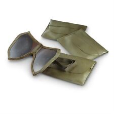 Original German Military Army Dust Folding Goggles w/ OD Pouch Sunglass Shades picture