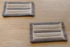 Pair of WWII German Heer Late-War BeVo Collar Tabs (Litzen) Insignia Patches