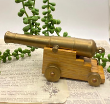 Old Brass Miniature Old Brass Miniature / Model Wheeled Signal Handmade Cannon picture