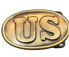 Vintage Reproduction Civil War US Union Army Brass Belt Buckle Fits Belt 1 1/2” picture