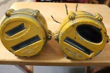 2 Vintage Industrial Lamp Corp WWII Blackout Tail Lights Signal Untested picture