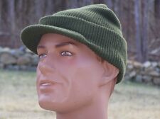 Jeep Hat MASH Military Knit Cap NEW Made in USA 100% Wool Green & M1Helmet Liner picture