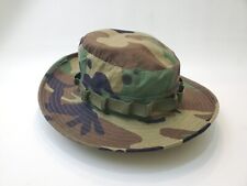 U.S Military Woodland Camouflage Boonie Hat Type II Sun Hot Weather Size 6 3/4 picture