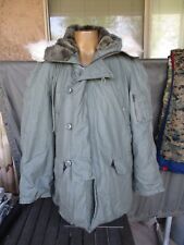 Military N-3B Flight Jacket Winter Parka, MEDIUM, with Faux Fur Trimmed Hood picture