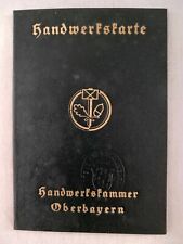 WW2 Handwerkskarte 1937 German hand work guild membership book picture