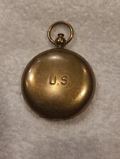 Vtg WALTHAM Brass WW2 Compass US Army Military Pocket Compass  Glass picture