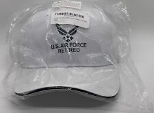U.S. Air Force Hat Retired USAF White Classic Baseball Cap Adjustable NEW Sealed picture