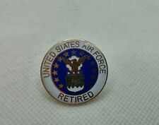 United States Air Force Retired Enamel Lapel Hat Souvenir Pin picture