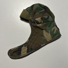 US Army Woodland Camo Cold Weather Cap Helmet Liner Size 7 Vtg Camouflage Hat picture