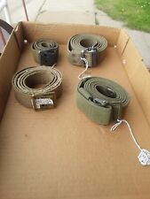 VINTAGE LOT OF 4 WW2 US ARMY, NAVY UNIFORM BELTS Metal And BRASS BUCKLES  picture