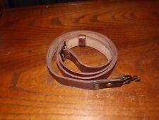 Romanian reddish brown  leather military sling with keeper dated 1974 picture