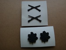 Two Pairs Of US Army Subdued Badges: INFANTRY CORPS Yr 1970 + LT COLONEL Yr 1969