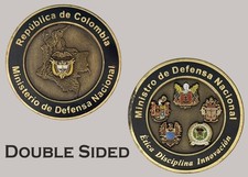 Colombia Ministry Of National Defense Double Sided Challenge Coin J#46