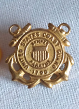 Vintage WW2 Era US Coast Guard Anchor Military Hat Cap Badge Screwback picture