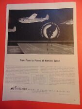 1943 FAIRCHILD ENGINE & AIRPLANE CORP WWII vintage print ad picture