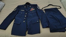 Vintage USAF Dress Blues Uniform Set 38S Master Sergeant Aircrew DeRossi & Son