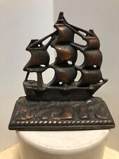 Vintage USS Constitution Brass Bookend (218) picture